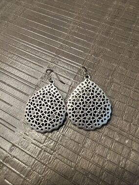 Lucky Brand silver tone dangle earrings
